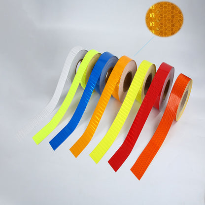 Reflective Tape Car Truck Reflective Sticker Traffic Sign Film Lattice Fluorescent Strip