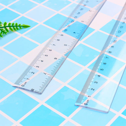 20cm Transparent Plastic Ruler Student Ruler Advertising Ruler