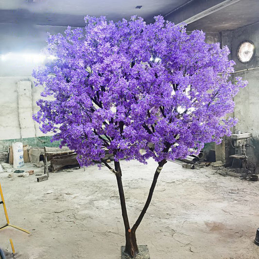 Simulation Jacaranda Tree Simulation Lilac Artificial Flower Tree Fake Flower Tree