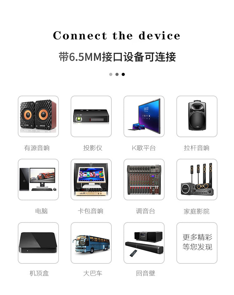 Microphone Family KTV Karaoke Amplifier Audio K Song Professional Conference Wired Microphone