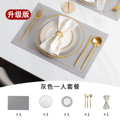 Western Dinner Plate Set Steak Knife and Fork Plate