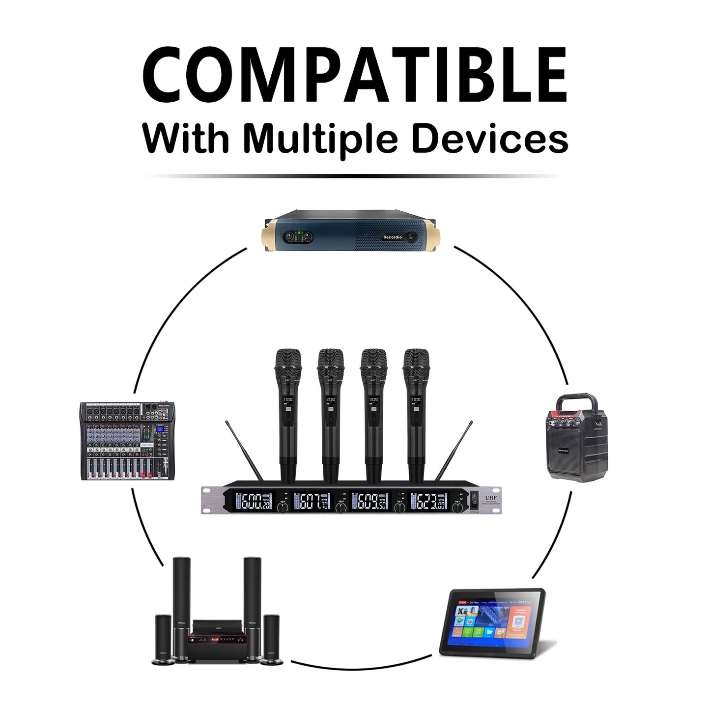 One For Four Wireless Microphone Microphone Stage Performance Conference Handheld Microphone