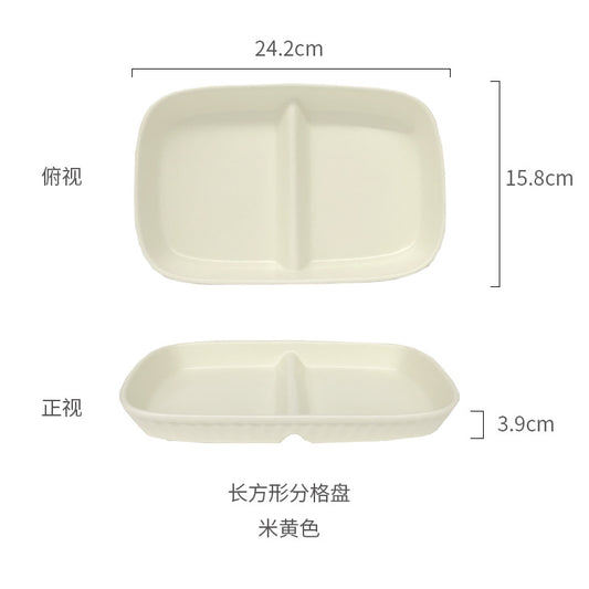 Ceramic Divider Plate Home Divider Plate Fat Reduction Plate