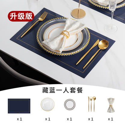 Western Dinner Plate Set Steak Knife and Fork Plate
