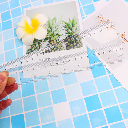 20cm Transparent Plastic Ruler Student Ruler Advertising Ruler