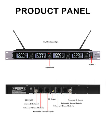 One For Four Wireless Microphone Microphone Stage Performance Conference Handheld Microphone