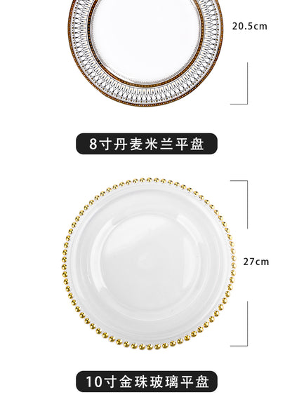 Western Dinner Plate Set Steak Knife and Fork Plate