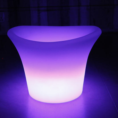 Led Luminous Ice Bucket Outdoor Restaurant Bar Ktv Waterproof Rechargeable Plastic Ice Wine Bucket