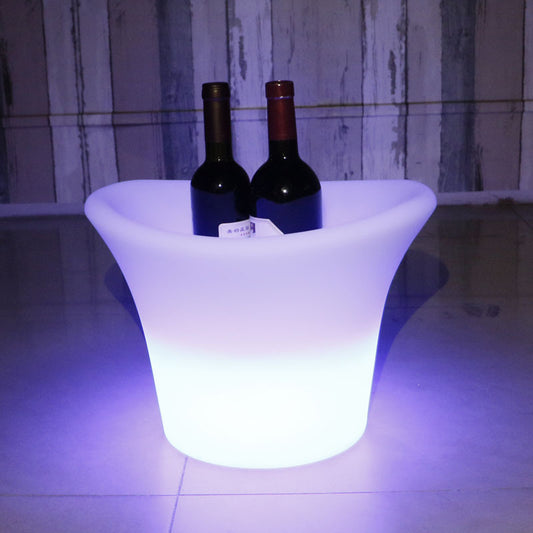 Led Luminous Ice Bucket Outdoor Restaurant Bar Ktv Waterproof Rechargeable Plastic Ice Wine Bucket