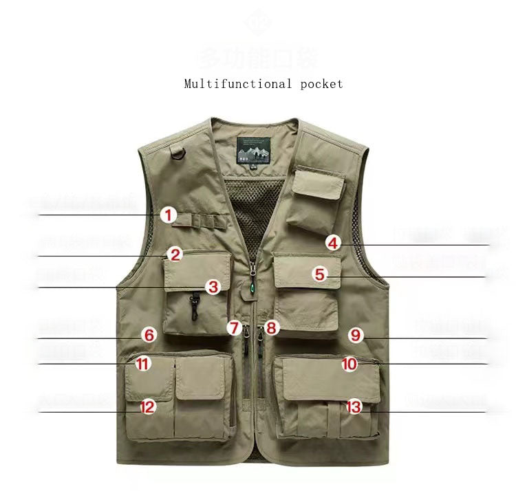 Advertising gift-Multi Pocket Vest, photographic vest