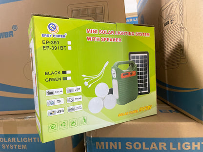 Portable Power Station Mini Portable Solar Lighting with Solar Panel Emergency Backup Power Camping