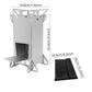 Outdoor Stainless Steel Wood Stove Portable BBQ Grill Card Type Rocket Stove Picnic Camping