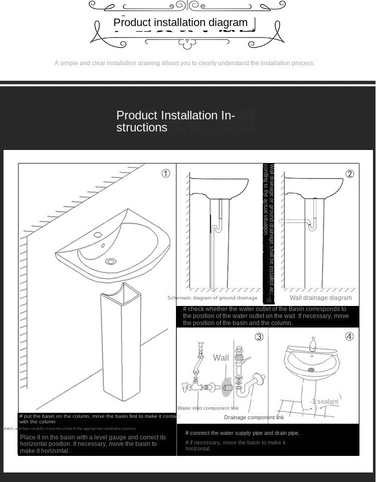 Ceramic Pedestal Basin Vertical Wash Basin Basin Outdoor Wash Station