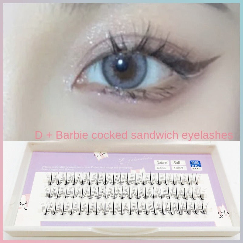 False Eyelashes Single Cluster Self Extensions Segmented Eyelashes Middle Thickened Fairy Hair