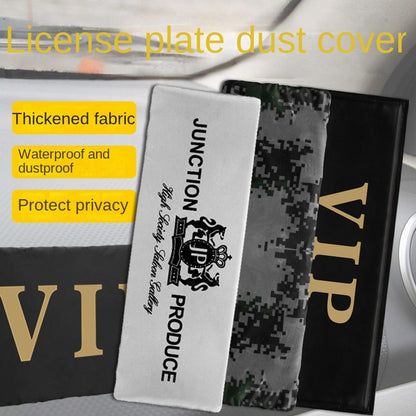A Pair of Car License Plate Cover Thickened Dust Cover
