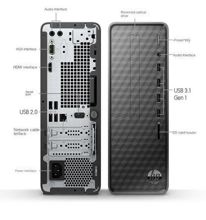 Hp N01 Desktop Computer Business Office Desktop Home Small Chassis Computer Machine 23.8 "Inch Set